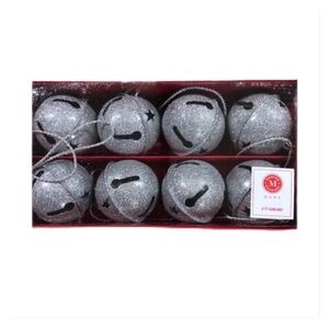Martha Stewart 6 Foot Garland. Silver Glitter Bells. Christmas Decor. Brand New!